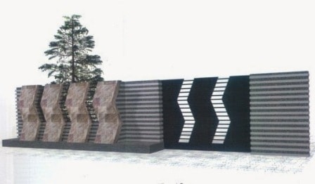  contoh gambar pagar rumah minimalis modern alam batu kayu modern