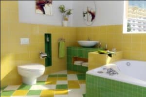 warna keramik kamar mandi batu alam di dinding kamr mandi abstrak warna warni