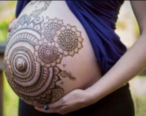 henna di perut ibu hamil