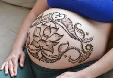 henna di perut ibu hamil
