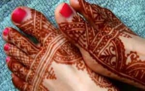 henna kaki simple dan mudah, henna kaki pengantin